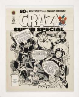 John Byrne and Terry Austin Crazy Super Special #82 New X-Men Cover Original Art (Marvel, 1981). The entire New -