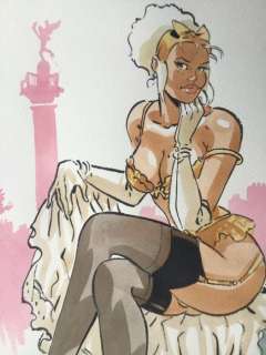 Meynet, Félix | Meynet, Félix - Dessin original couleur - Mirabelle coquine à Paris | Catawiki