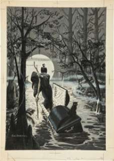 Jack Sparling House of Mystery #205 Grey Tone Cover Original Art (DC, 1972). Here is one of the few DC grey tone -