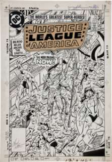 Chuck Patton and Dick Giordano Justice League of America #229 Cover Original Art (DC, 1984). The war seems to be -