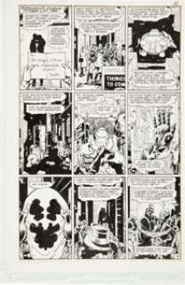 Dave Gibbons Watchmen #5 Rorschach Dons His Mask Page 18 Original Art (DC, 1987). "This relentless world: - | Heritage