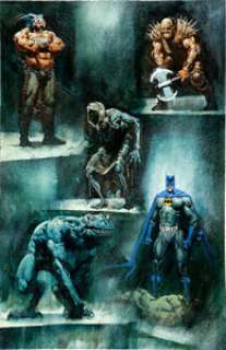 Carl Critchlow Batman/Judge Dredd: The Ultimate Riddle Page 11 Original Art (DC, 1995). From the gothic -