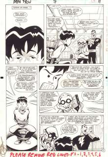 John Delaney, Ron Boyd - Adventures in the Dc Universe #7 P.11 - Billy Kidnapped By Doctor Sivana & Black Adam - 1997 Signed