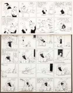 E. C. Segar Popeye and Sappo Sunday Comic Strip Original Art dated 3-28-37 (King Features, 1937). Jam thief - | Heritage