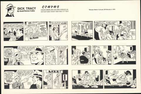 Gould, Fletcher, Collins- Dick Tracy Daily Proof Sheet (1978) | Russ Cochran