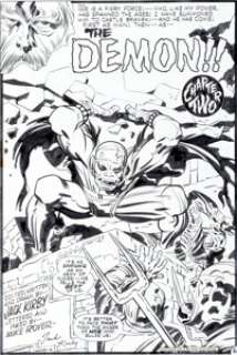 Jack Kirby and Mike Royer The Demon #2 Splash Page 6 Original Art (DC, 1972). Ah, there’s nothing quite like an - | Heritage