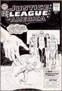 Murphy Anderson Justice League of America #14 Cover First JLA Appearance of the Atom Original Art (DC, 1962). DC‘s -