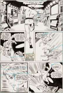 Keith Giffen and Wally Wood All-Star #60 The Flash and Power Girl Race Page 2 Original Art (DC, 1976). Golden -