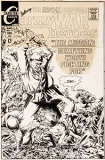 Sam Glanzman Army War Heroes #33 Cover Original Art (Charlton, 1969). Ian Heath, the "Iron -