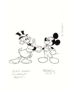 Illustrazione Originale – Andrea Freccero “82 anni Topolino”