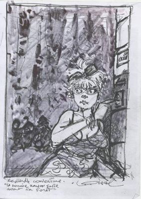 Régis Loisel | La Dernière Maison Juste Avant la Forêt, Recherche couverture | Galerie 9ème Art