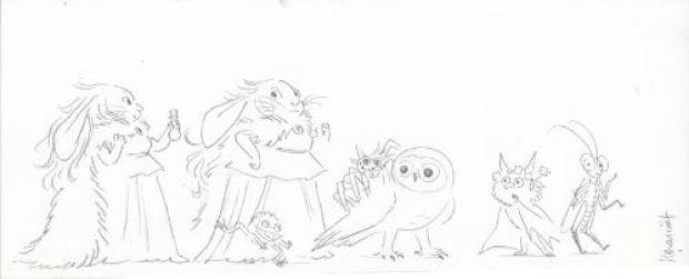 Kerascoët | Au Chant des Grenouilles, Crayonné | Galerie 9ème Art