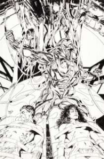 Jackson Guice and Ray Kryssing X-O Manowar #67 Cover Original Art (Acclaim/Valiant, 1996). An intense cover -