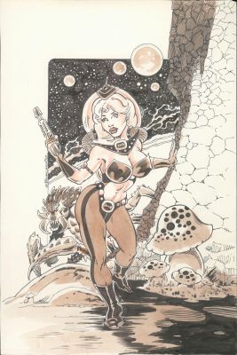 Burcham-Space Gal- Original Drawing (2007) | Russ Cochran