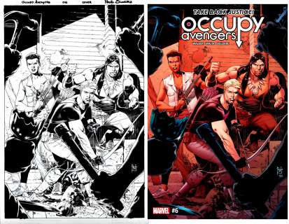 Paulo Siqueira - Occupy Avengers #6 Cover (Hawkeye, Red Wolf, Nightshade!) 2017)