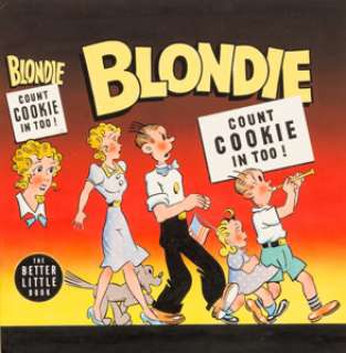 Blondie: Count Cookie in Too! Big Little Book #1430 Cover and Spine Painting Original Art (Whitman, 1947). One -