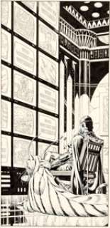 Dave Gibbons Watchmen Promotional Poster - Ozymandias Illustration Original Art (DC, 1986). The design and -