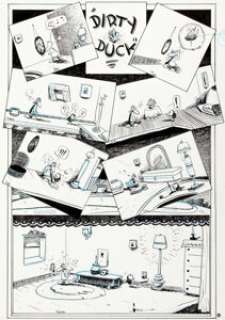 Bobby London The Dirty Duck Book #1 Dirty Duck 1-Page Story Original Art (Co. and Sons, 1971). Duck and -