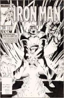 Luke McDonnell and Steve Mitchell Iron Man #186 Cover Original Art (Marvel, 1984). A dynamic introduction -