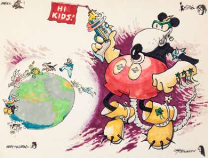 Dan O‘Neill, Gary Hallgren, Bobby London, and Shary Flenniken - Air Pirates Jam Page Illustration Original -