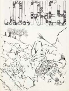 William Messner-Loebs Journey #7 Cover Original Art (Aardvark-Vanaheim, 1984). A forbidding, snowbound -