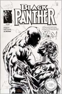 Sal Velluto and Bob Almond Black Panther #26 Original Art (Marvel, 2001). Featuring T‘Challa and Storm. -
