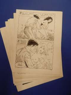 Oliviero Gramaccioni | Stregoneria n. 8 - Oliviero Gramaccioni - 10x Tavole Originali Erotiche "il pittore di satana" - Page volante - Exemplaire unique - (1985) | Catawiki