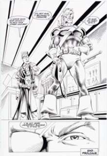 Steve Erwin, Will Blyberg, and Steve Mitchell Deathstroke: The Terminator #21 Page 4 Original Art Splash -