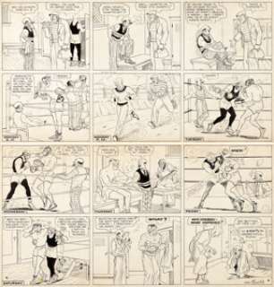 Ham Fisher Joe Palooka Sunday Comic Strip Original Art  dated 9-24-32 (McNaught Syndicate, Year). The -