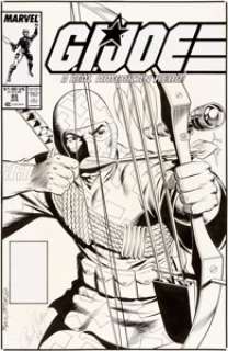 Paul Ryan and Bob McLeod G.I. Joe #85 Cover  Storm Shadow Original Art (Marvel, 1989)....