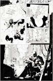 Jim Lee and Scott Williams Batman #615 "Hush: Chapter 8: The Dead" Story Page 19 Nightwing Original Art -