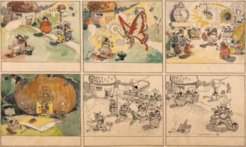 Gus Dirks Bugville Sunday Comic Strip Original Art (NEA Syndicate, c. 1900). Rare to find a Bugville original - | Heritage