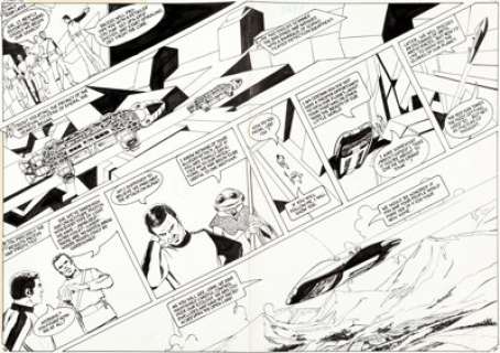 John Byrne Space: 1999 #4 Story Pages 13 and 14 Original Art (Charlton, 1976).... | Heritage