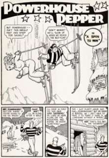Basil Wolverton Comedy #63 Powerhouse Pepper Complete 6-Page Story Original Art (Humorama/Visual Varieties, 1962).... (Total: 6 Original Art) | Heritage