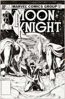 Bill Sienkiewicz Moon Knight #7 Cover Original Art (Marvel, 1981)....