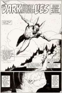 Mike Mignola Action Comics #600 Complete 8-Page Story "The Dark Where Madness Lies" Man-Bat Original Art (DC, 1988... (Total: 8 Original Art) | Heritage