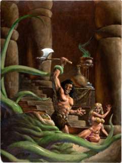  - Richard Hescox The Savage Sword of Conan #13 Original Cover Painting (Marvel Comics, 1976)....