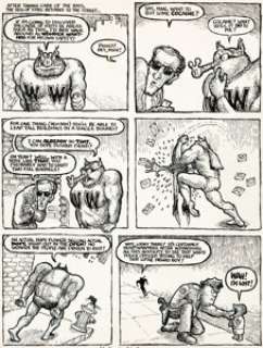  - Gilbert Shelton with Tony Bell and Joe E. Brown Jr. Wonder Wart-Hog #1 Story Page Original Art (Millar Publishing...