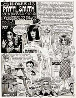  - Gotlib & Jean Solé Pop, Rock et Colégram Â« Patti Smith Â» Planche 1 (Audie, 1978)....