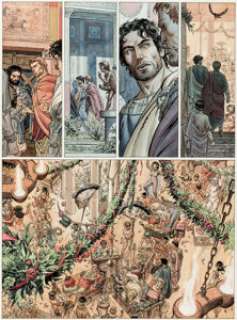  - Theo (dessin) et Lorenzo Pieri (aquarelles) Murena Tome 10 Â« Le Banquet Â» Planche 7 (Dargaud, 2017)....