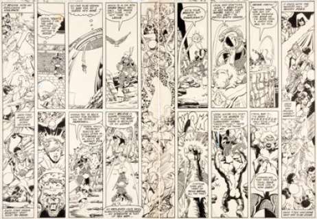  - George Pérez and Romeo Tanghal New Teen Titans #10 Double-Page Spread 23-24 Original Art (DC, 1981)....