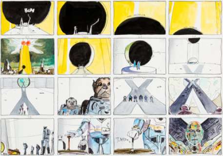 Moebius (Jean Giraud) - Alejandro Jodorowsky‘s Dune Storyboard Original Art (c. 1974)....