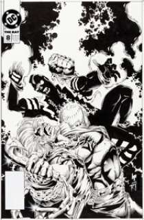 Howard Porter and Robert Jones The Ray #8 Cover Original Art (DC Comics, 1995). Ray Terrill meets the Main -