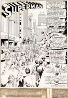 Curt Swan and Murphy Anderson Superman #249 Splash Page 1 Original Art (DC, 1972).... | Heritage