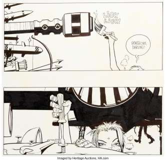 Jamie Hewlett Tank Girl : The Movie Storyboards Groupe de 5 (United Artists, 1995).... (Total: 5 Original Art) | Heritage