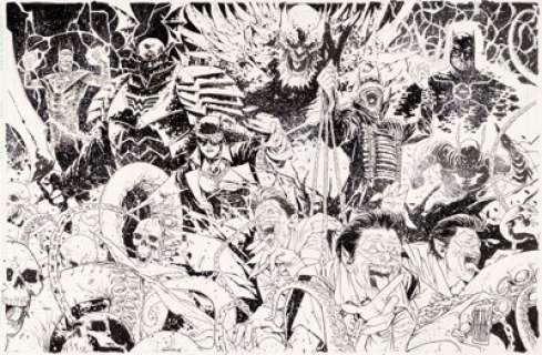 Alessandro Vitti Unpublished Batman Dark Knights, Dark Multiverse Illustration Originale (2019)....