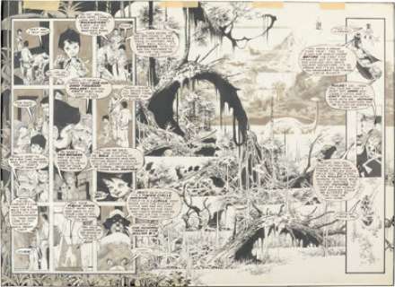 Alex Nino Creepy #94 Double Page Spread 3-4 Original Art (Warren, 1978). Alex Nino‘s unique style is -