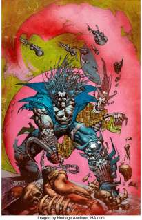 Simon Bisley Lobo: The Last Czarnian Trade Paperback Cover Original Art (1991)....