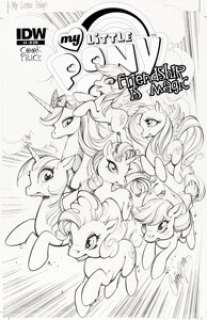 J. Scott Campbell - My Little Pony: Friendship is Magic #3 Retailer Incentive Variant Cover Original Art (IDW, 2013).