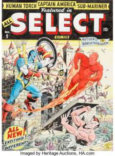 Murphy Anderson | Official Overstreet Comic Book Price Guide #39 (All Select Comics #1 Cover Re-Creation) Cover Painting Original Art (Gemstone Publishing, 2009). | Heritage